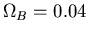 $\Omega_B=0.04$
