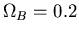 $\Omega_B=0.2$