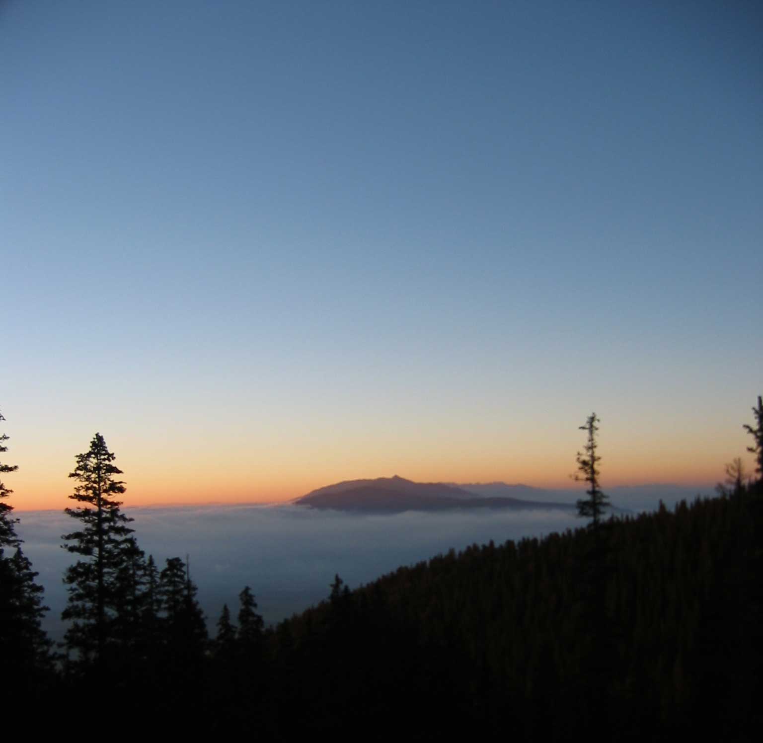 Sunrise on a scree pile