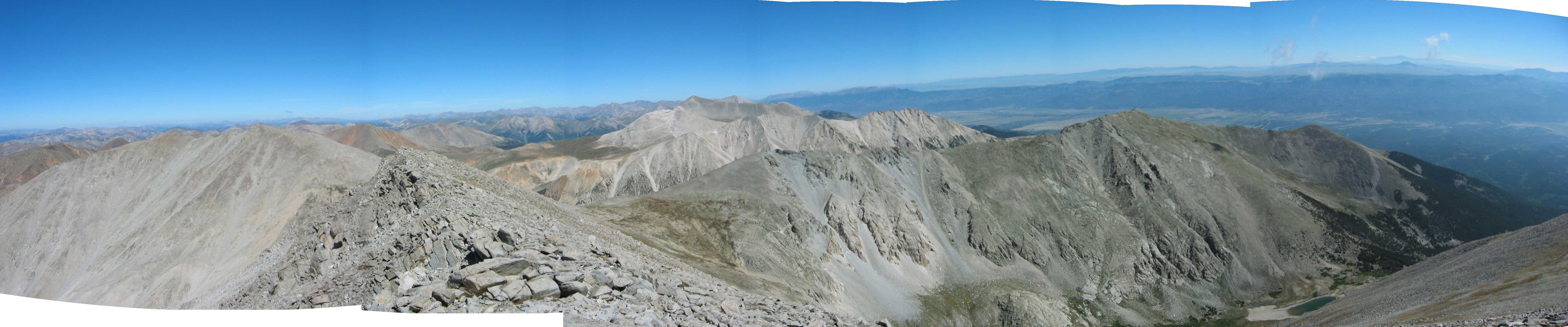 Beautiful vista from the summit of Mt. Shavano, looking south and west