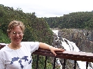 Charlotte and the Barron Falls - a quick step off the train to Kurunda