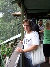 Charlotte with a glossy black cockatoo Birdworld, Kurunda