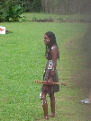 Here she is with her spear-thrower (atlatl in North America)