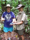 Our guide holding seeds s**t out by Cassowary - they can now germinate