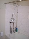 Our fantastic new shower set-up with thermostat imported from Denmark